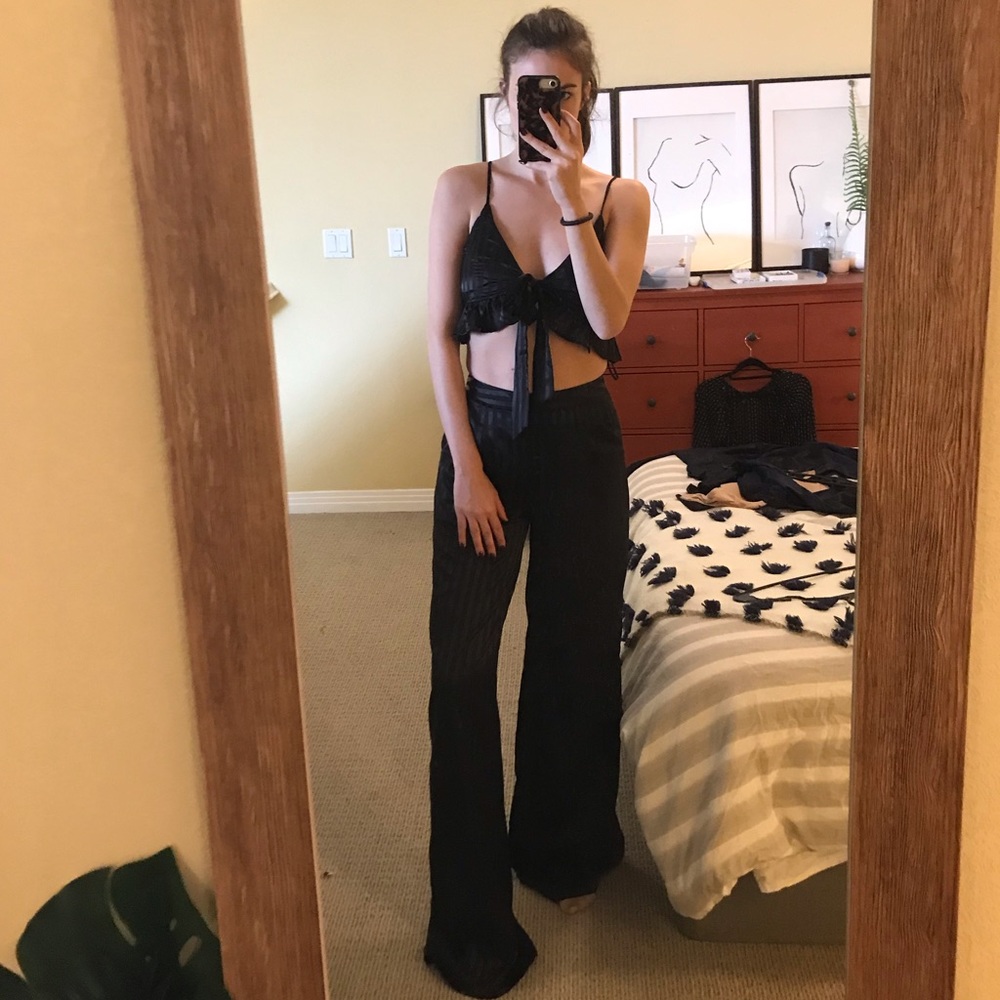 Black pant and top set